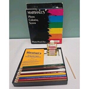 Marshall’s Photo Coloring System 9 Pencil Starter Kit w/P.M. Solution **READ***